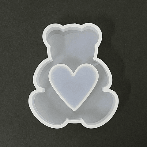 Molde de silicona kawaii shakers, BEAR HEART (B)