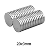 Imanes de neodimio (N35), disco de 20x3mm, 5unidades.