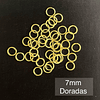 20g de argolla de unión metálicas Doradas, 7mm, (aprox 200uni)