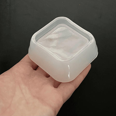 Molde de silicona mini bandeja/pote cuadrada 6cm, multiuso