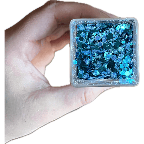 Shunky glitter FLAT BLUE holográfico (124), 40g