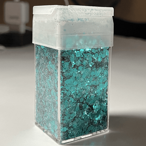 Shunky glitter GREEN OCEAN holográfico, 40g (10)