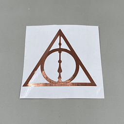 Sticker vinilo metalizado cobre, Harry Potter, Reliquias de la Muerte, 5cm (1uni)