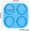 Molde de silicona cuatro círculos 4,2cm diámetro