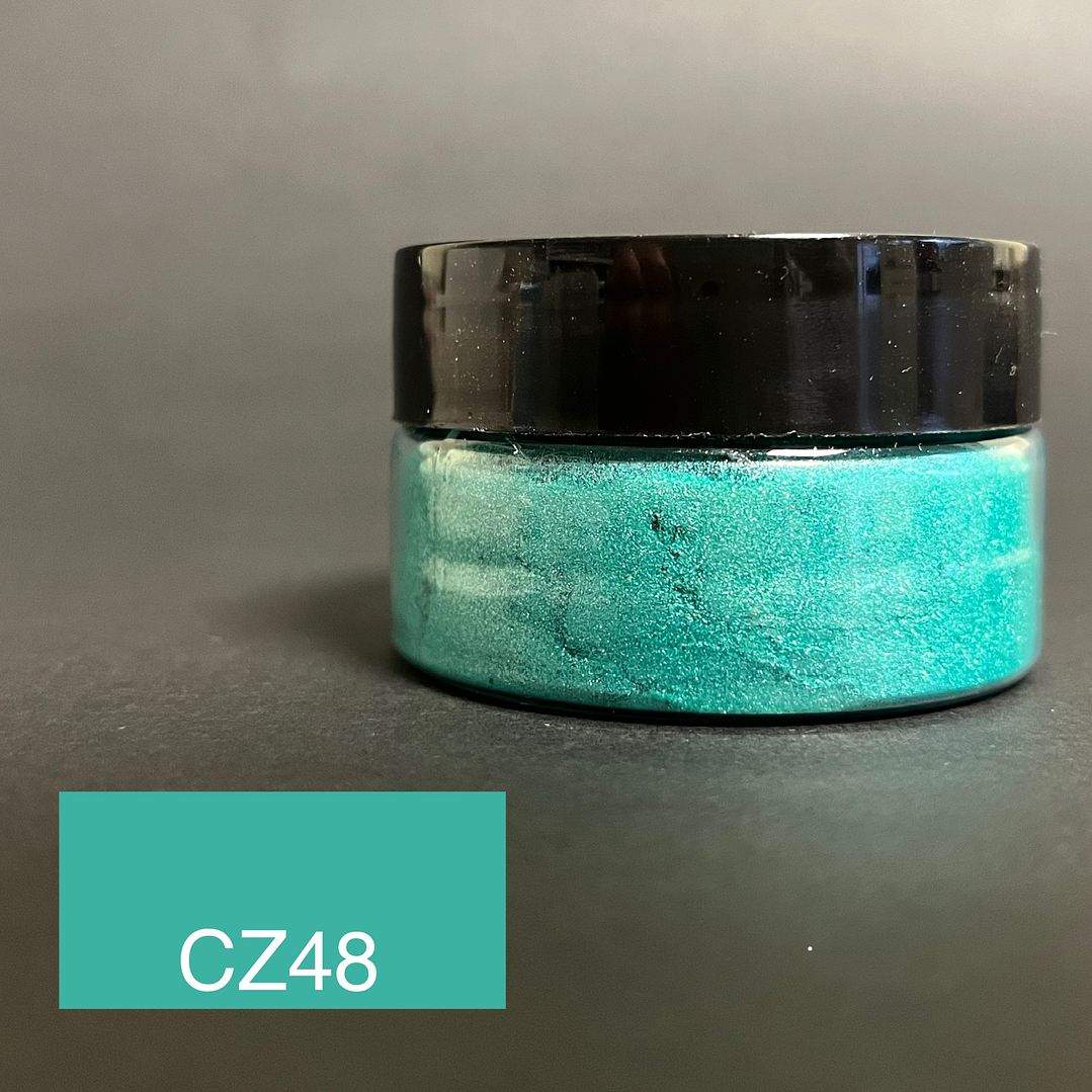 Polvo de mica 10g VERDE TURQUESA (CZ48), pigmento en polvo orgánico. 1