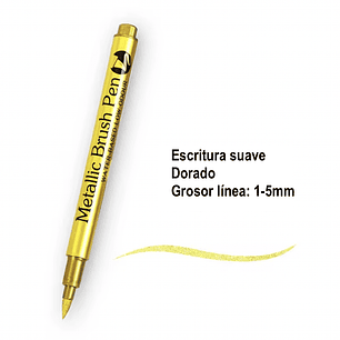 Rotulador/plumón metálico SOFT DORADO, 1-5mm, waterproof, permanente. 