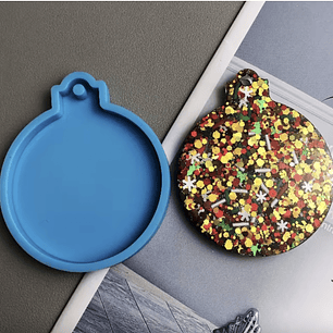 Molde de silicona colgante BOLA NAVIDEÑA 6,2cm 