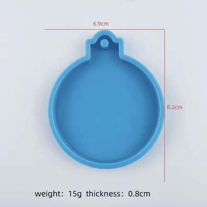Molde de silicona colgante BOLA NAVIDEÑA 6,2cm  2