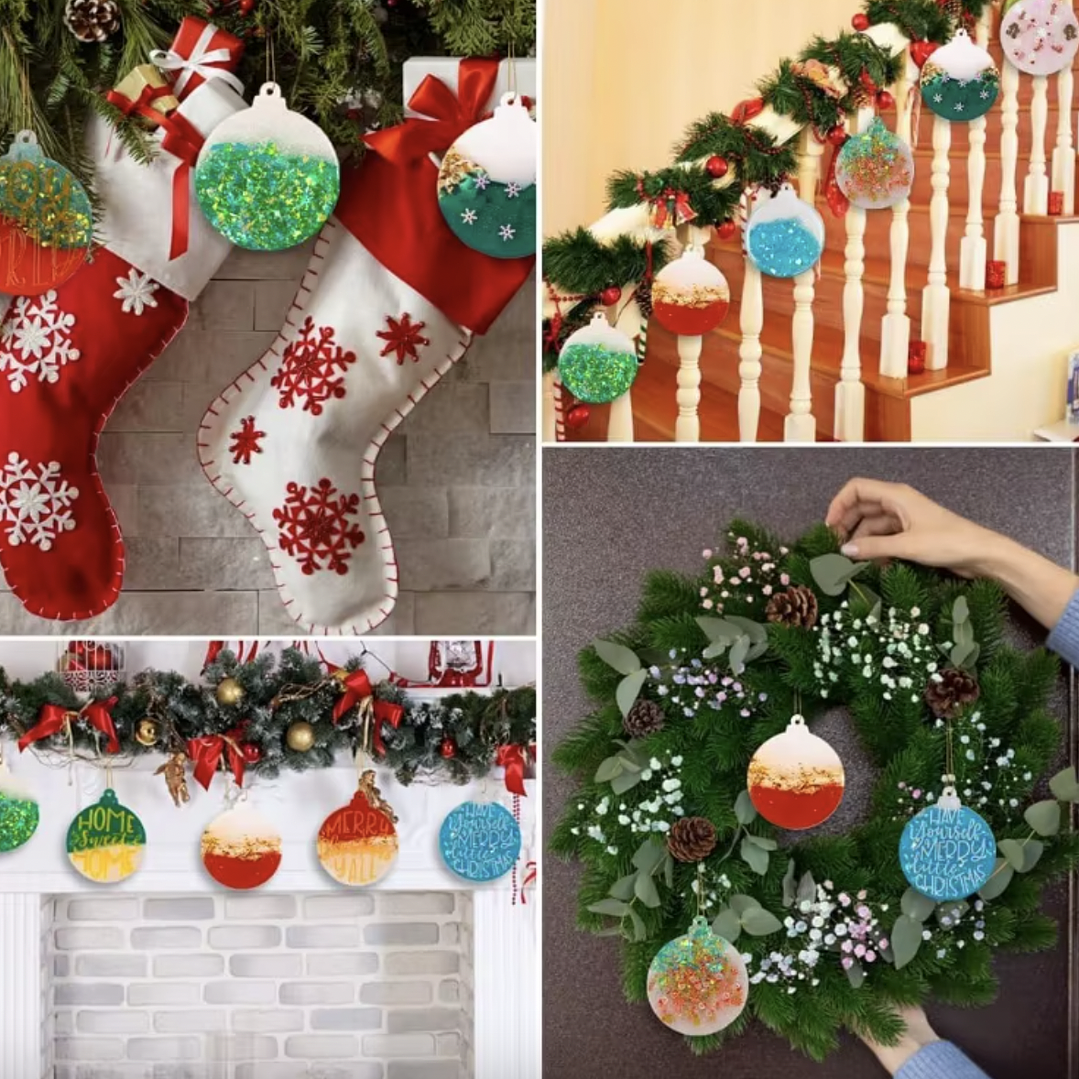 Molde de silicona colgante BOLA NAVIDEÑA 6,2cm  5