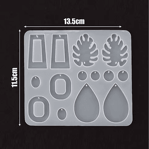 Molde de silicona aros/pendientes Hoja de Palma