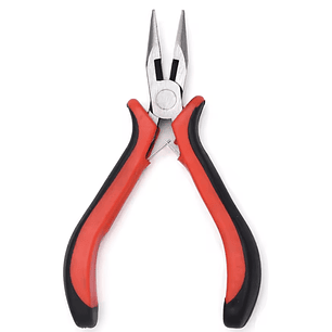 Alicate mordazas/puntas plana LISO para bisutería, cortante, 12cm