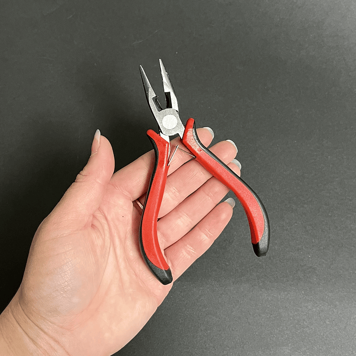 Alicate mordazas/puntas plana LISO para bisutería, cortante, 12cm 2