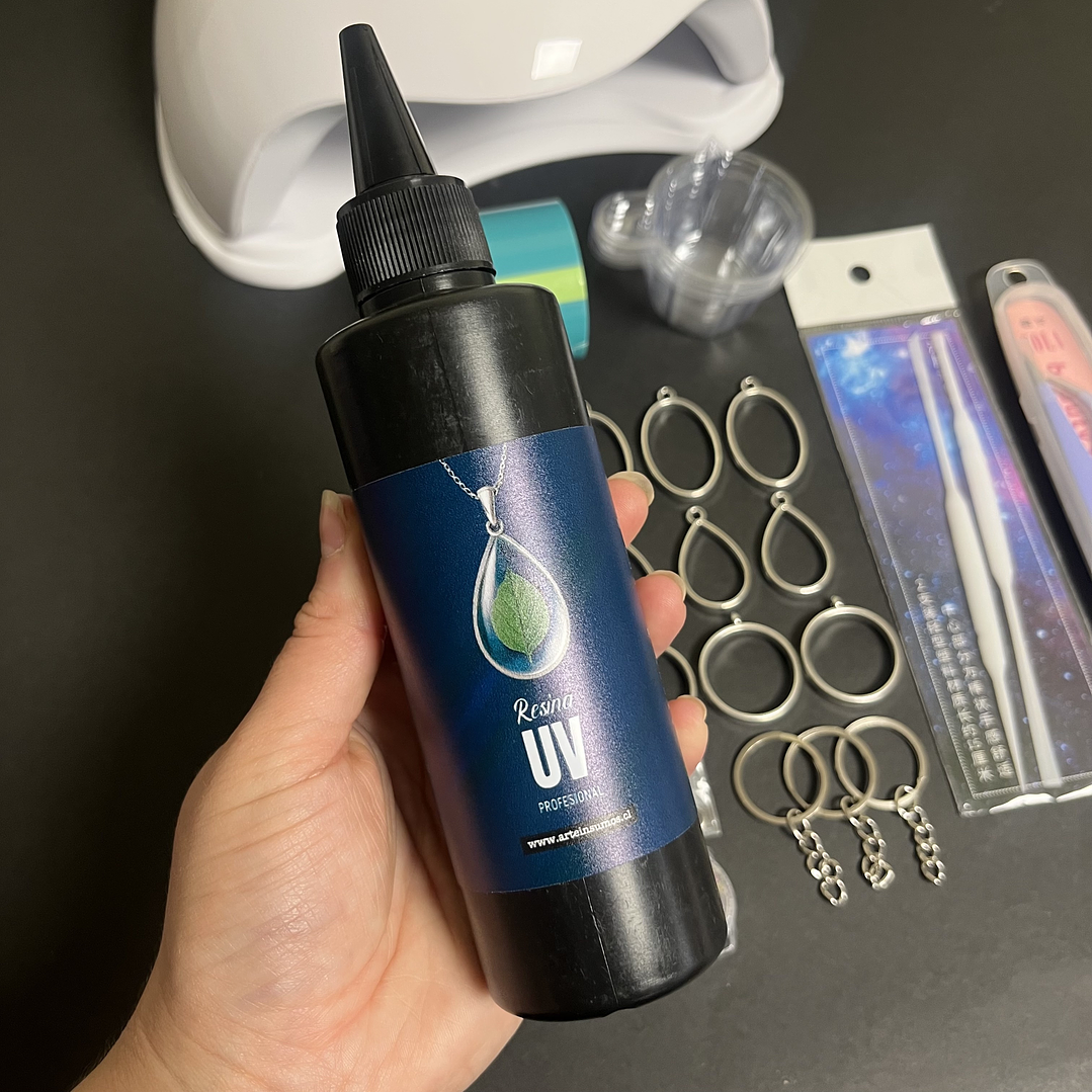 Kit inicial RESINA UV 200g, biseles y camafeos, 50pcs. 3