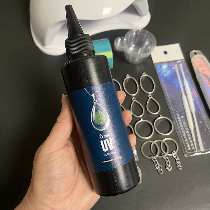 Kit inicial RESINA UV 200g, biseles y camafeos, 50pcs. 3