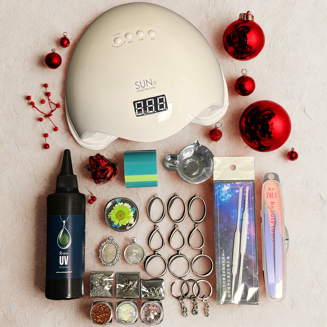 Kit inicial RESINA UV 200g, biseles y camafeos, 50pcs. 1