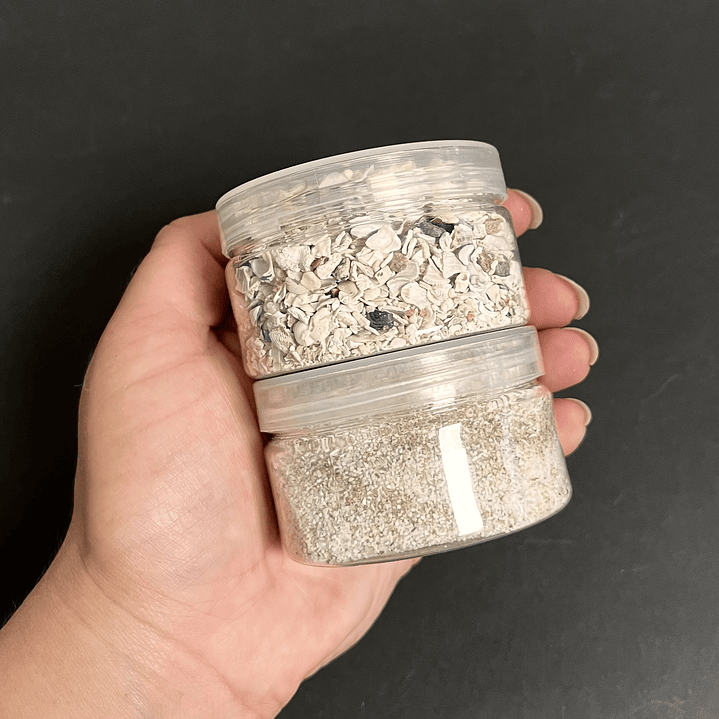 Pack natural ARENA + PIEDRECILLA, 110g y 90g.  2