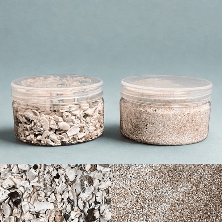 Pack natural ARENA + PIEDRECILLA, 110g y 90g.  1