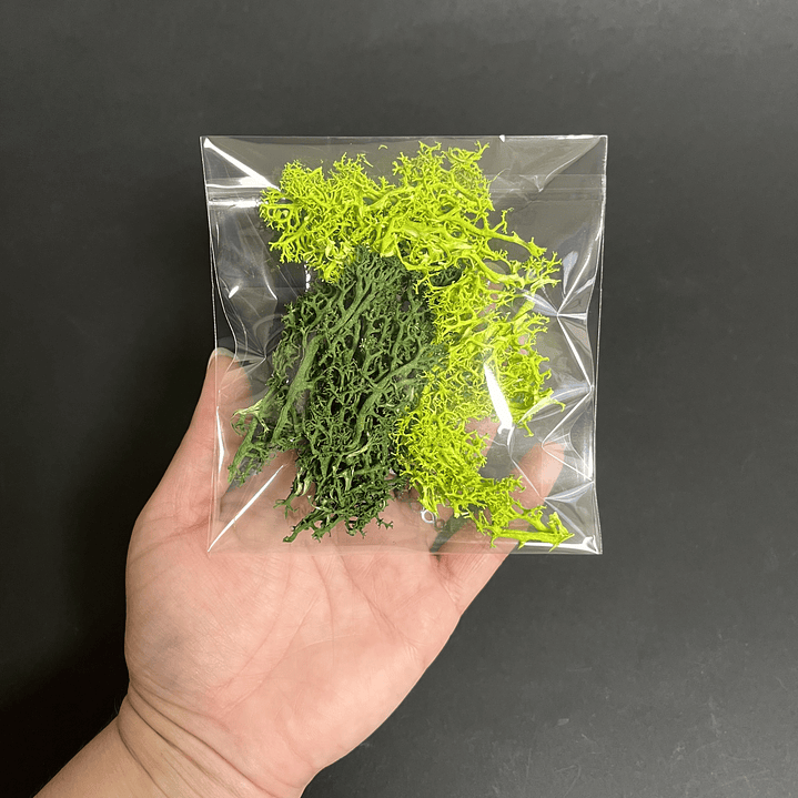 Alga/musgo artificial simulación, 6g dos tonos verdes, para encapsular. 2