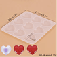 Molde de silicona NUEVE CORAZONES lisos, 5cm. - Miniatura 2