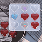 Molde de silicona NUEVE CORAZONES lisos, 5cm. - Miniatura 3
