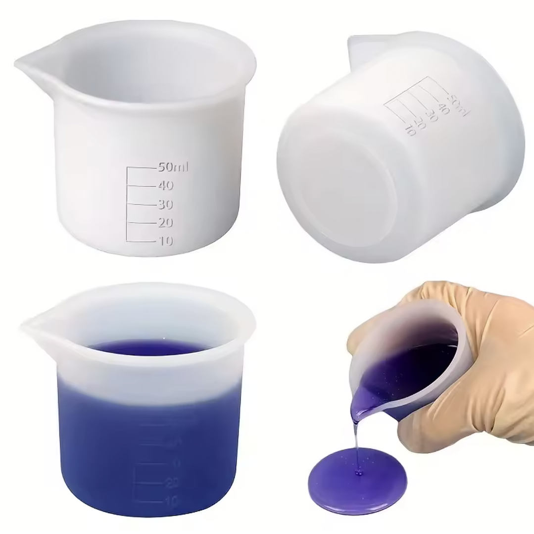 Vaso/taza mezcladora milimetrado de silicona 50ml 4