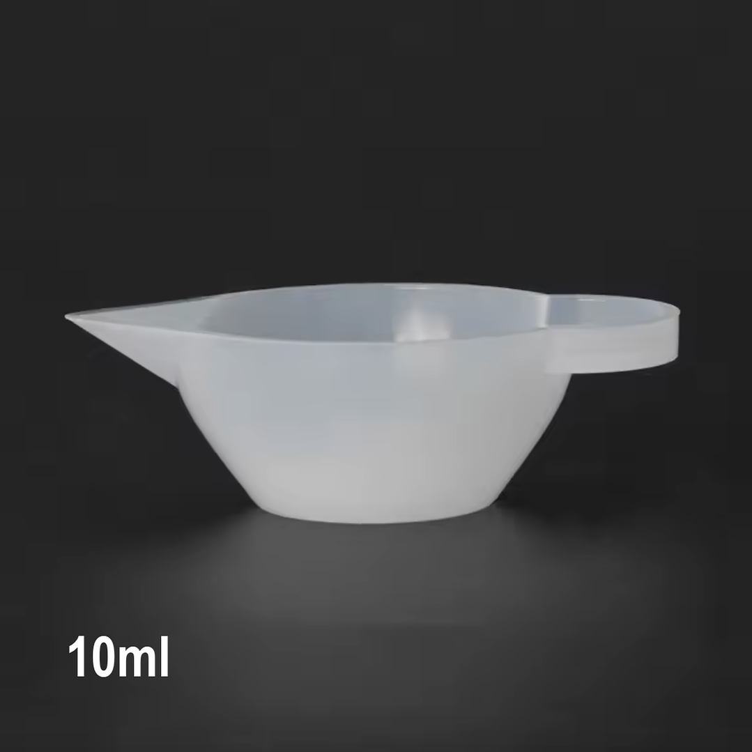 Mini vaso/taza mezcladora de silicona, 10ml, con boquilla. 4