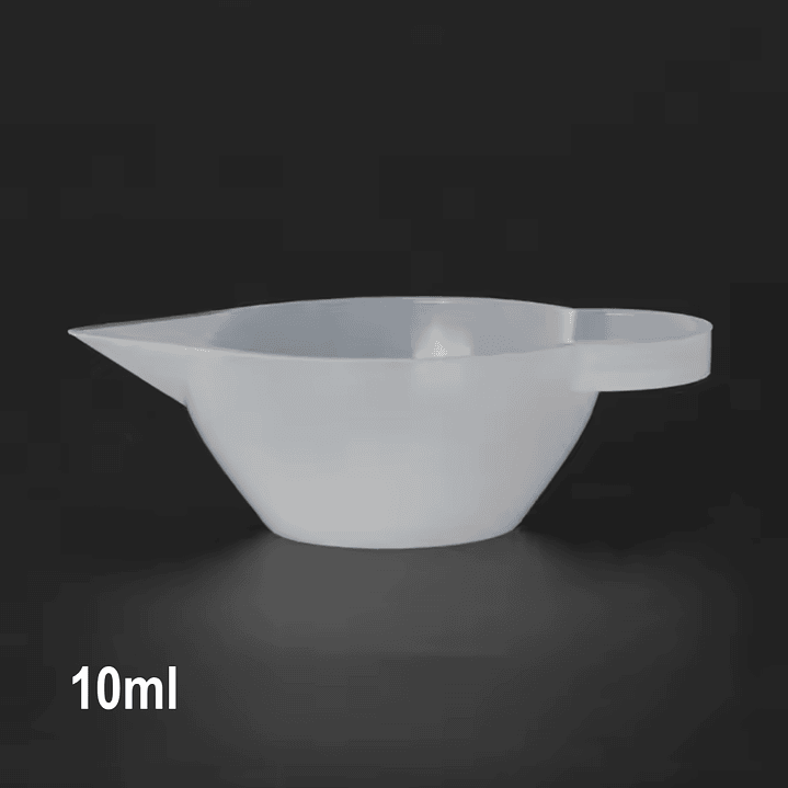 Mini vaso/taza mezcladora de silicona, 10ml, con boquilla. 4