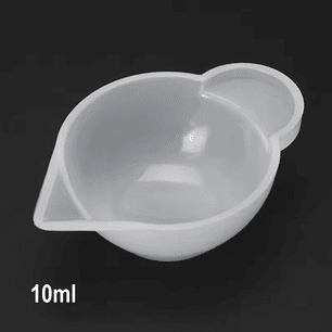Mini vaso/taza mezcladora de silicona, 10ml, con boquilla.