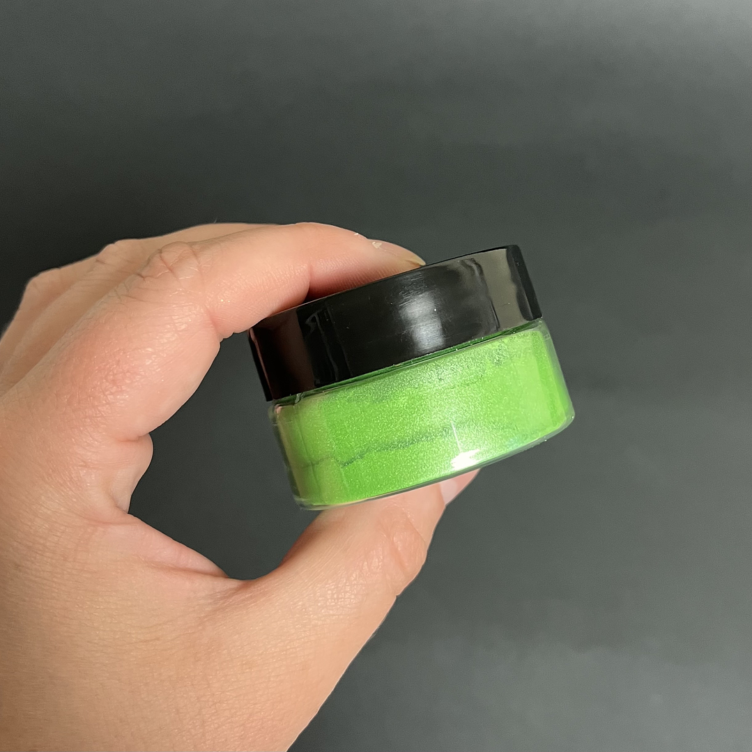 Polvo de mica 10g VERDE LIMA (CZ44), pigmento en polvo orgánico. 2