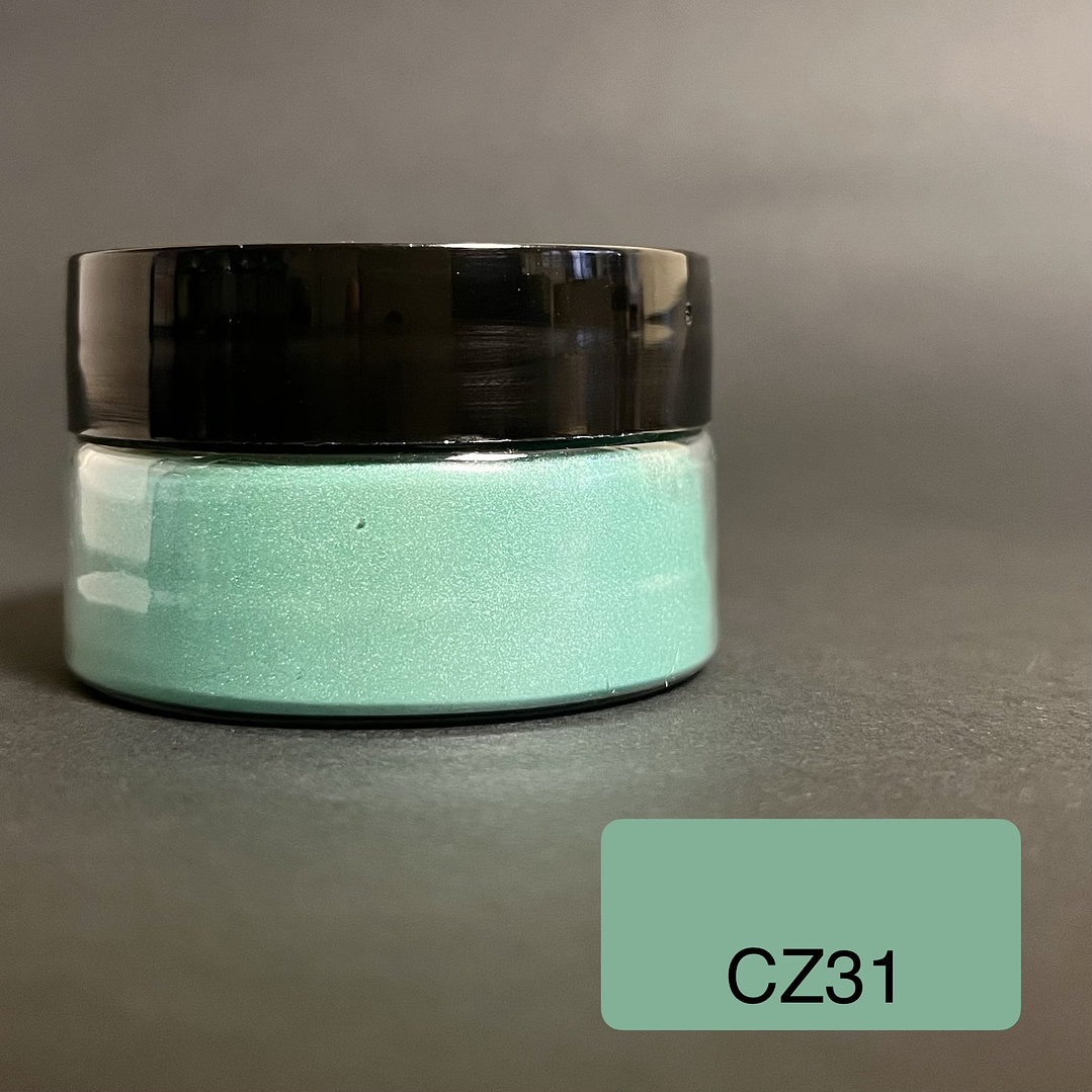 Polvo de mica 10g VERDE AGUA (CZ31), pigmento en polvo orgánico. 1