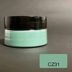 Polvo de mica 10g VERDE AGUA (CZ31), pigmento en polvo orgánico.