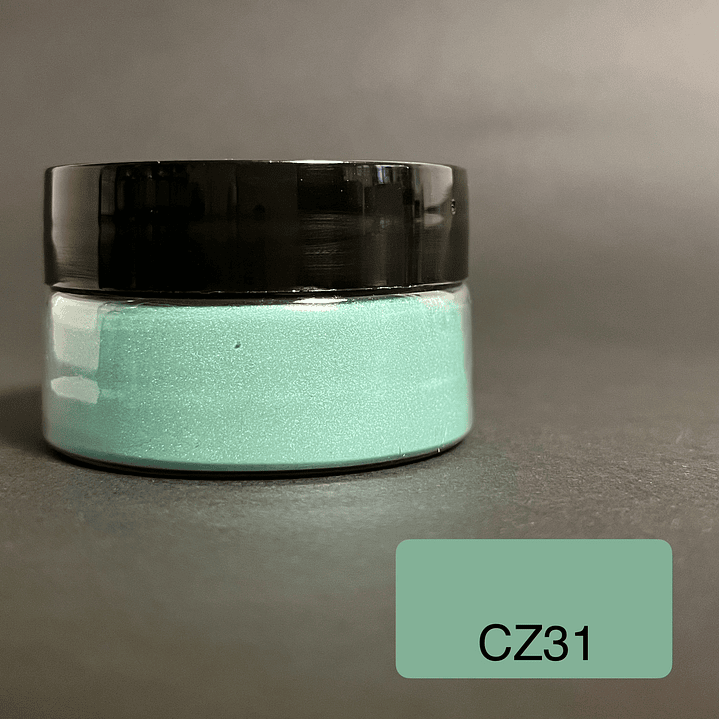 Polvo de mica 10g VERDE AGUA (CZ31), pigmento en polvo orgánico. 1