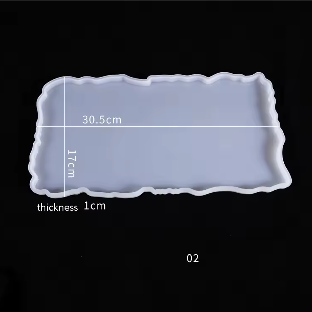Molde de silicona bandeja rectangular bordes irregulares 30cm  2