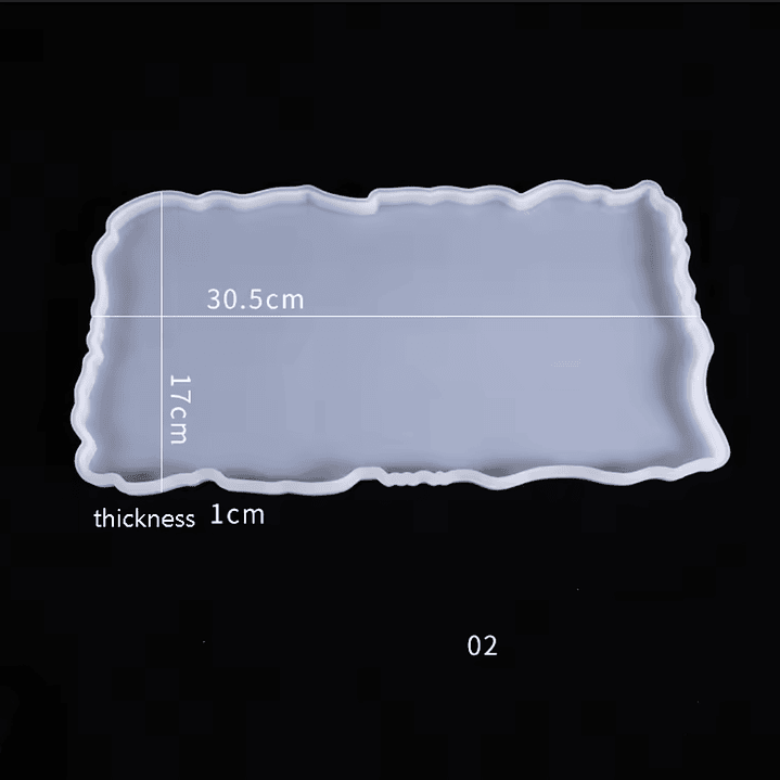 Molde de silicona bandeja rectangular bordes irregulares 30cm  2