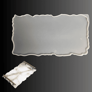 Molde de silicona bandeja rectangular bordes irregulares 30cm 
