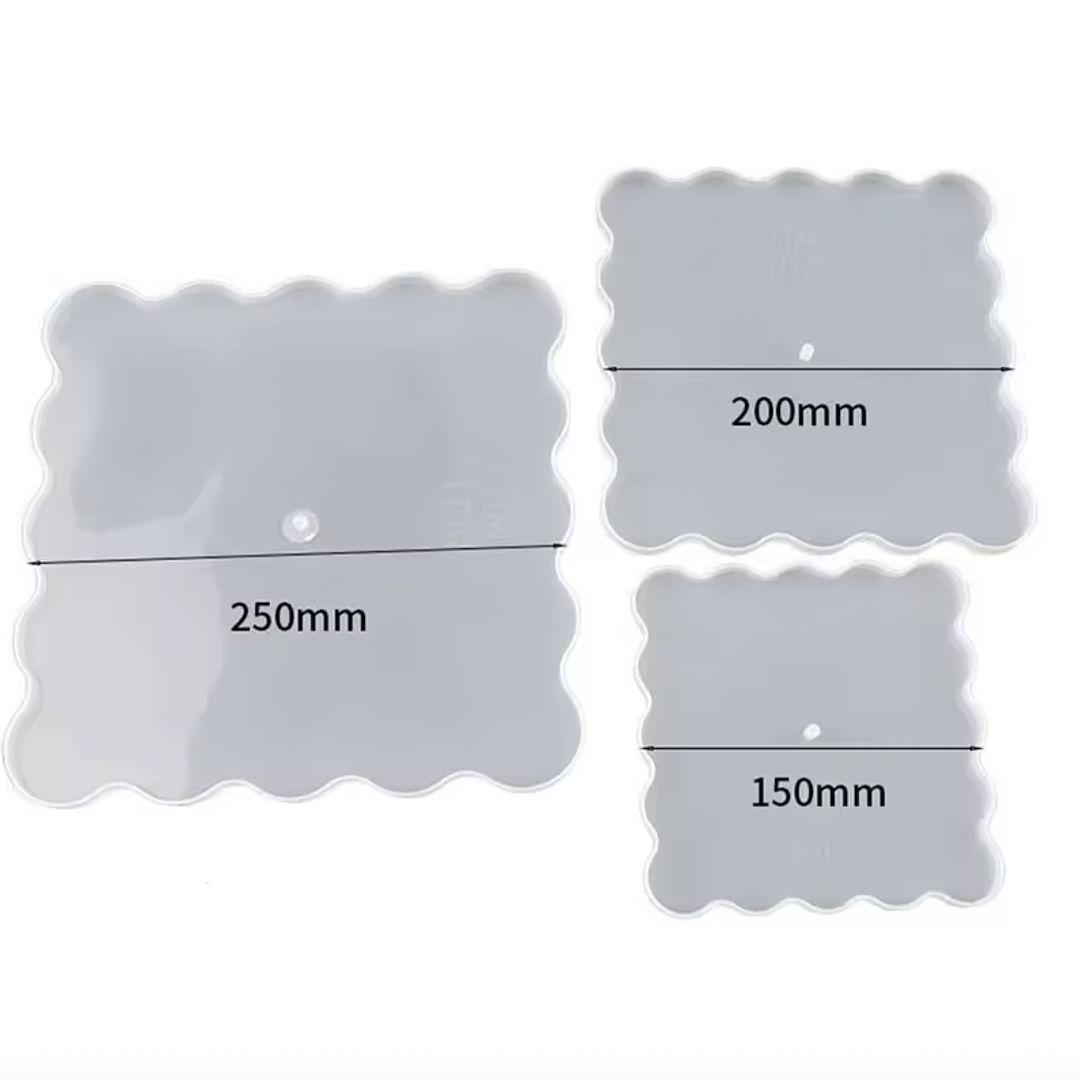 Set moldes de silicona bandejas TRES NIVELES CUADRADA. 2