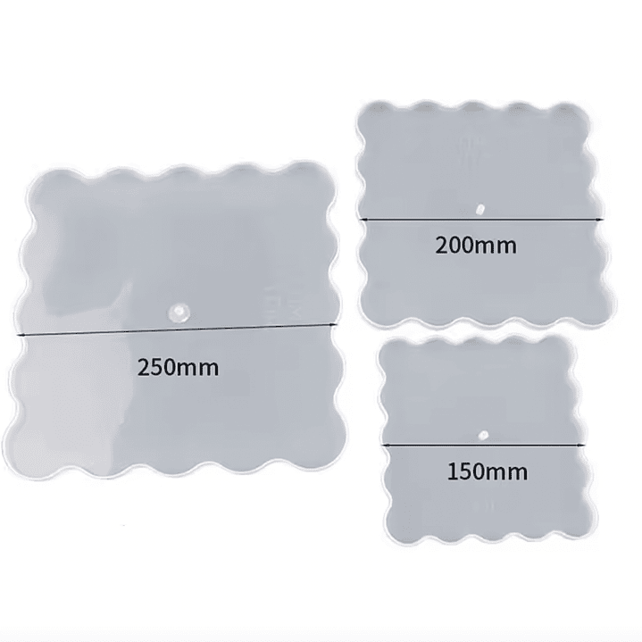 Set moldes de silicona bandejas TRES NIVELES CUADRADA. 2