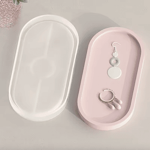 Molde de silicona bandeja elíptica grande 24cm, con borde.