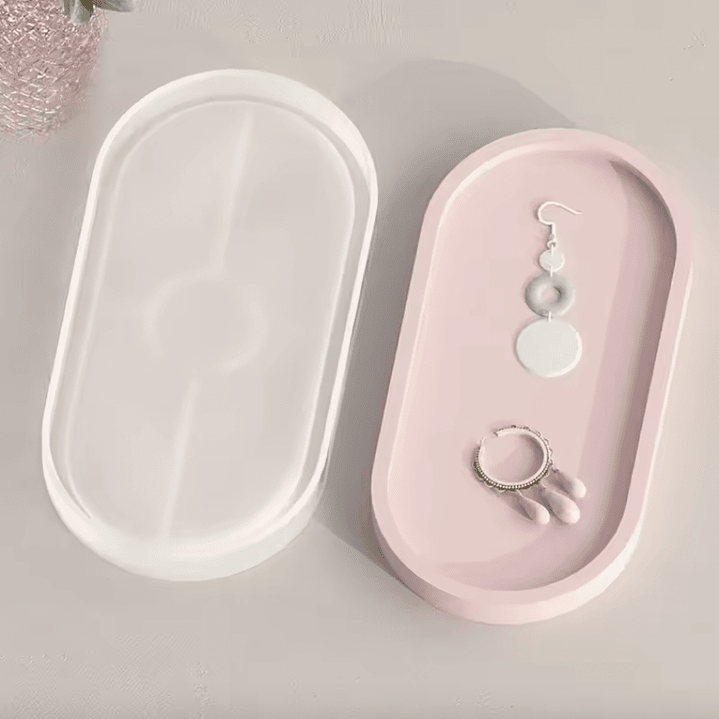 Molde de silicona bandeja elíptica grande 24cm, con borde. 1