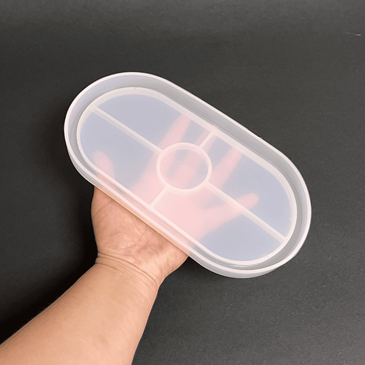 Molde de silicona bandeja elíptica grande 24cm, con borde. 3