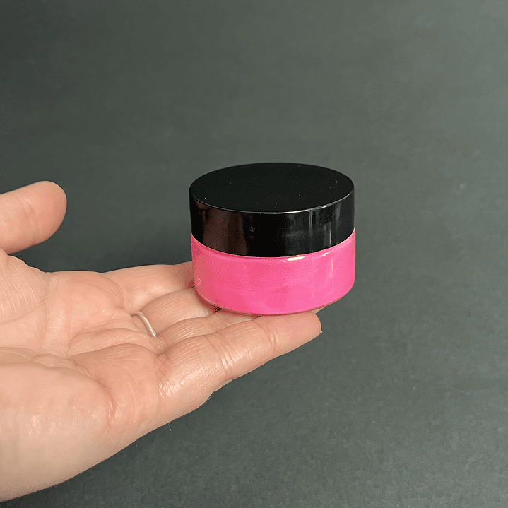Pigmento en polvo fotoluminiscente ROSADO, 20g, brilla en la oscuridad. 2