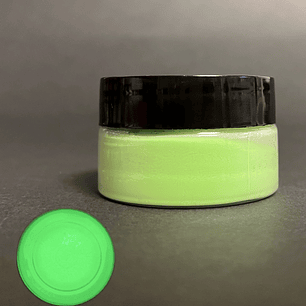 Pigmento en polvo fotoluminiscente VERDE, 20g, brilla en la oscuridad.