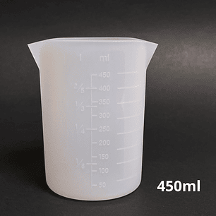 Vaso/taza mezcladora milimetrado de silicona 450ml doble boquilla