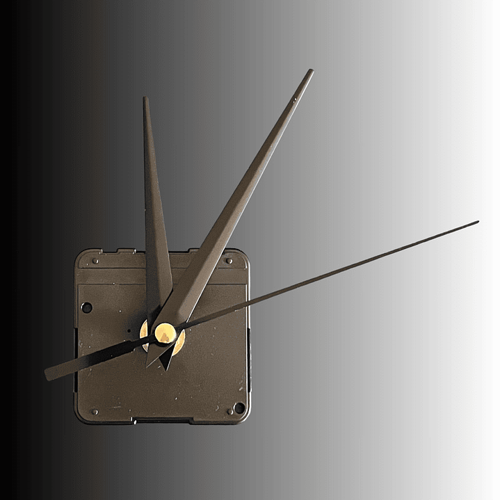 Mecanismo de reloj, 12cm. Vástago 1,5cm. NEGRO 1