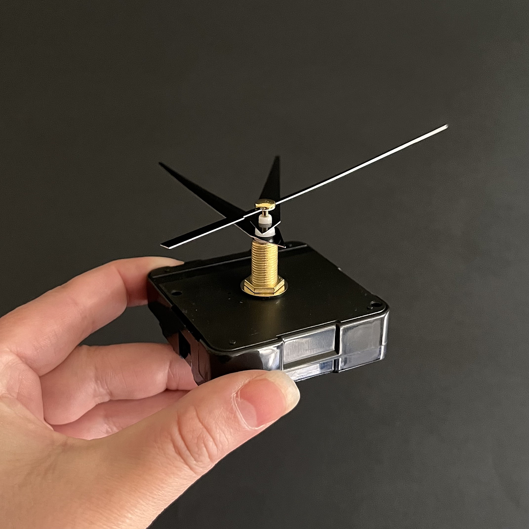 Mecanismo de reloj, 12cm. Vástago 1,5cm. NEGRO 3