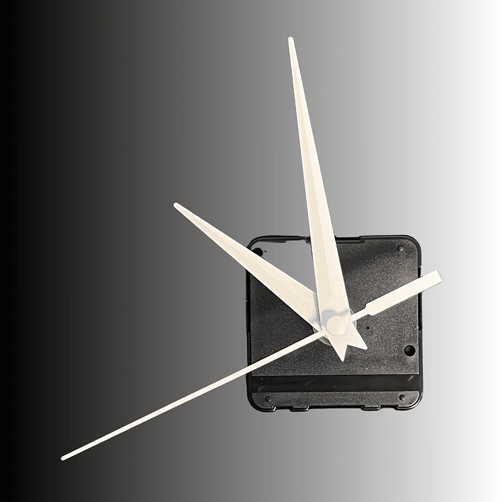 Mecanismo de reloj, 12cm. Vástago 1,5cm. BLANCO 1