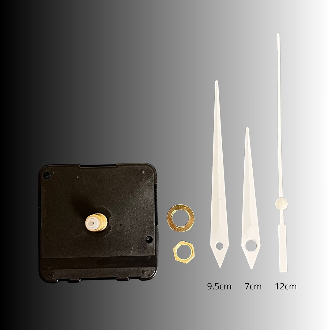 Mecanismo de reloj, 12cm. Vástago 1,5cm. BLANCO 2