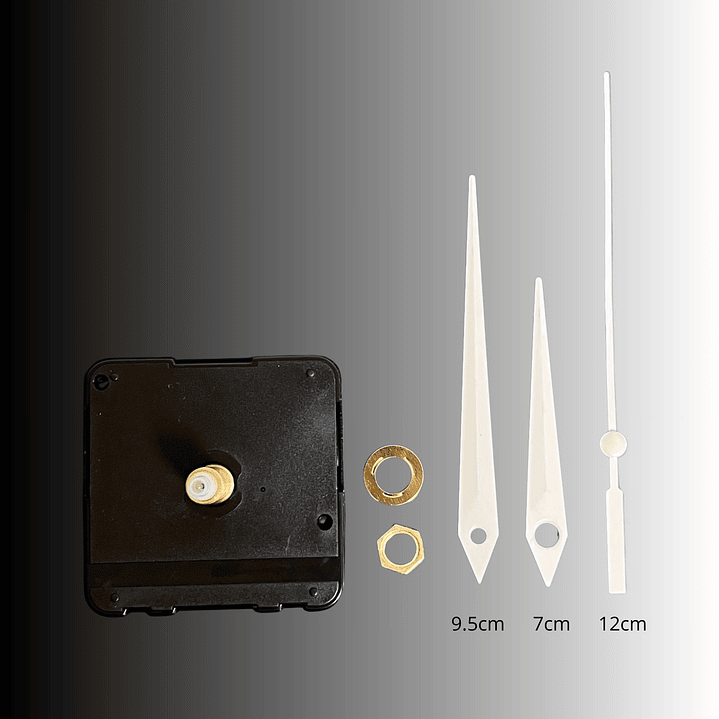 Mecanismo de reloj, 12cm. Vástago 1,5cm. BLANCO 2