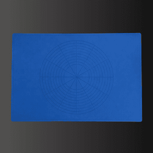 Mat de silicona grande 61cm x 42cm, color azul.