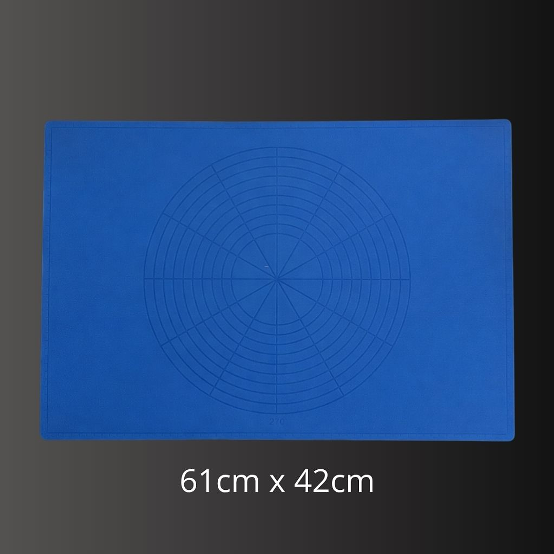 Mat de silicona grande 61cm x 42cm, color azul. 2